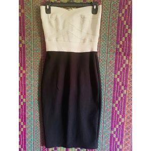 Black/Cream Pencil Dress